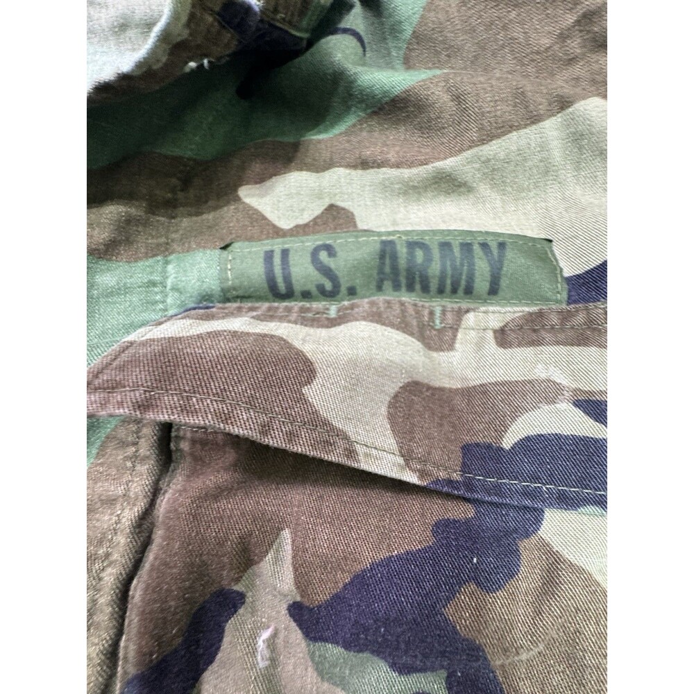 Original Vintage US Army Jacket Ripstop Woodland Camouflage BDU  Small Xtr Shirt - Picture 6 of 8